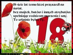 Biedroneczka z życzeniami na 18-stke